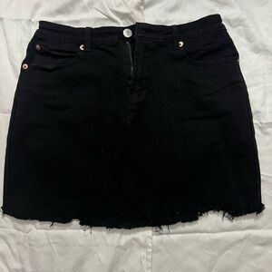 black denim skirt